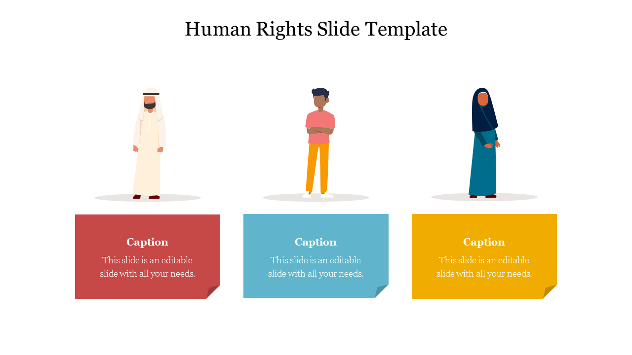 Simple Human Rights Slide Template PPT Presentation